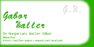 gabor waller business card